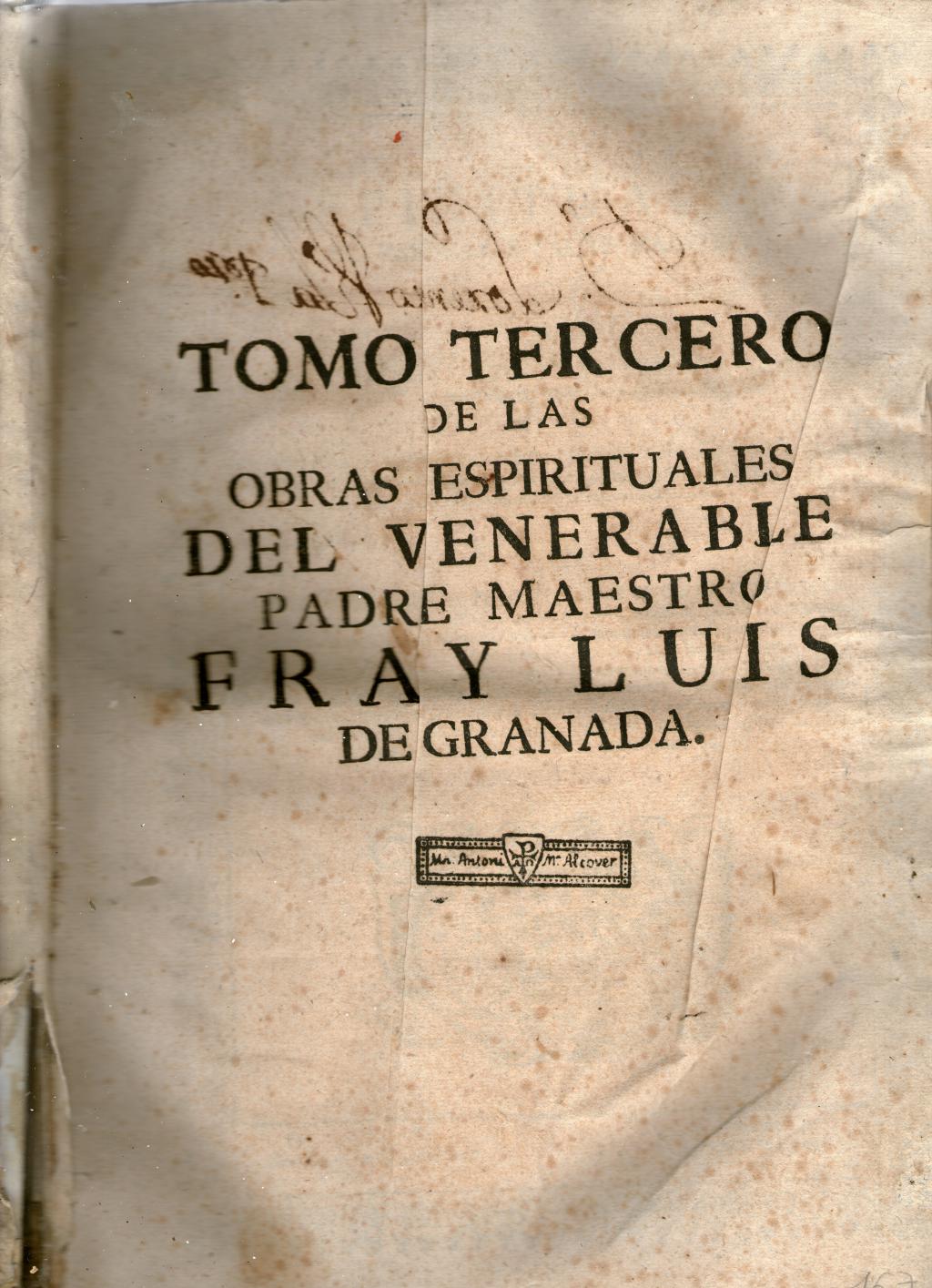 Coberta de Obras espirituales (Tom III)